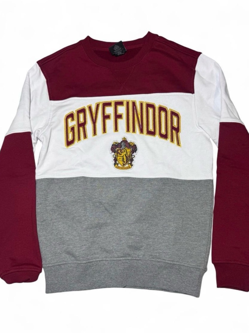 Harry Potter Gryffindor Colorblock Crewneck Sweatshirt Wizarding World Logo